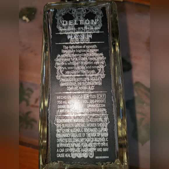 Deleon tequila bottle - Picture 3 of 3